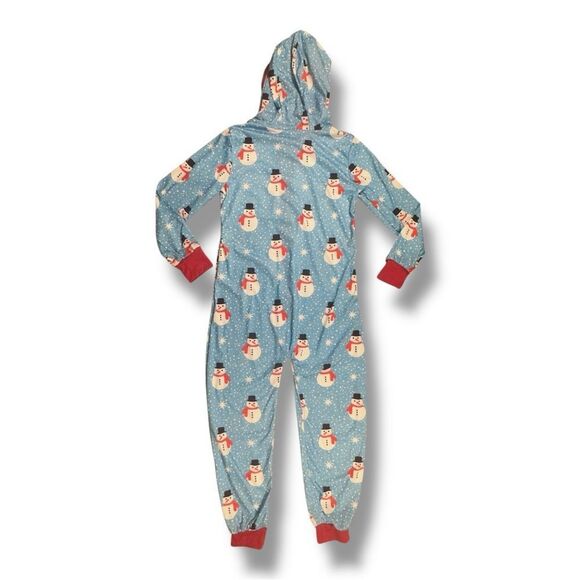 Amazon Blue Snowman Pajama Onesie Sz S - Picture 5 of 9